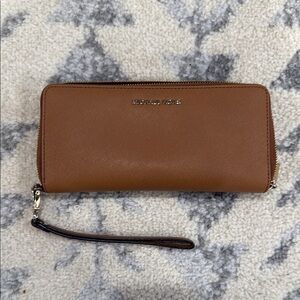 Michael Kors Brown Zip-Around Wallet
